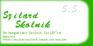 szilard skolnik business card